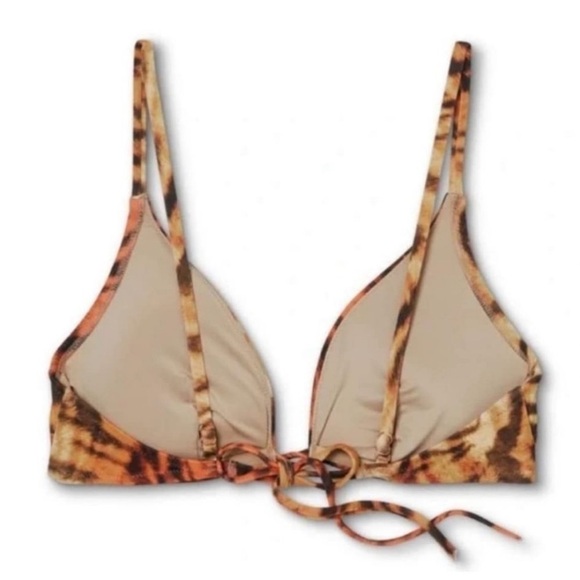 Shade & Shore Tiger Print Bikini Top Size 36DD NEW - Picture 2 of 4